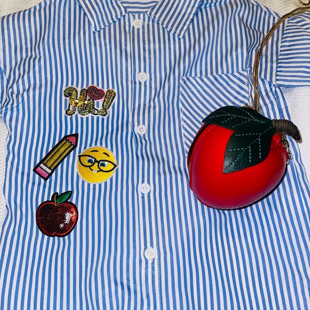 Girls Custom Shirt Dress with Matching Purse